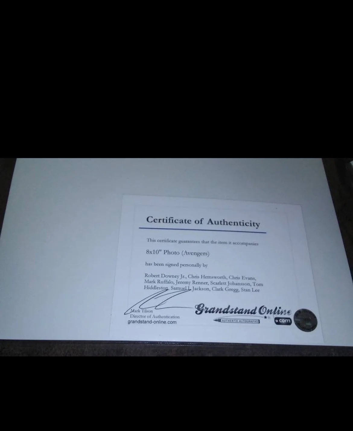 Cast — 2012 Marvel "AVENGERS" movie SIGNED cast color photo STAN LEE jackson JOHANSSON, image 2