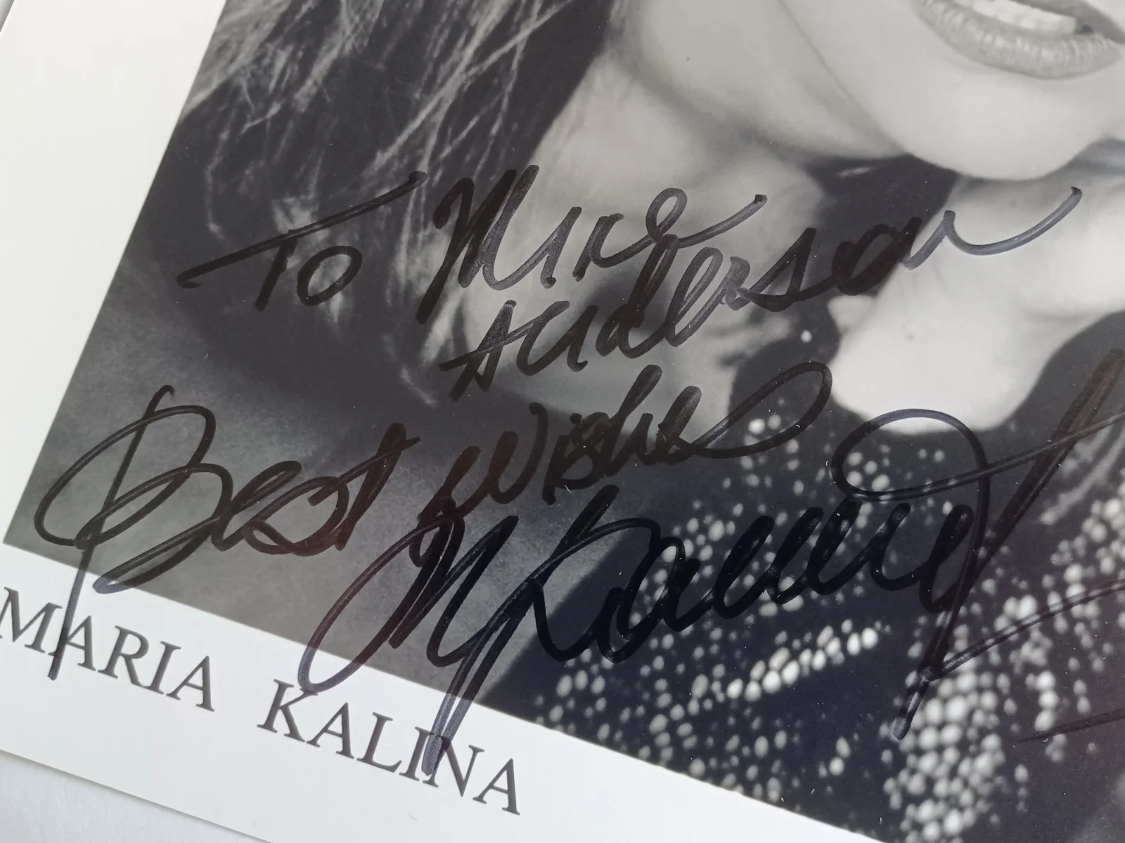 Maria Kalina Signed 8x10 Photo - Actress, изображение 2