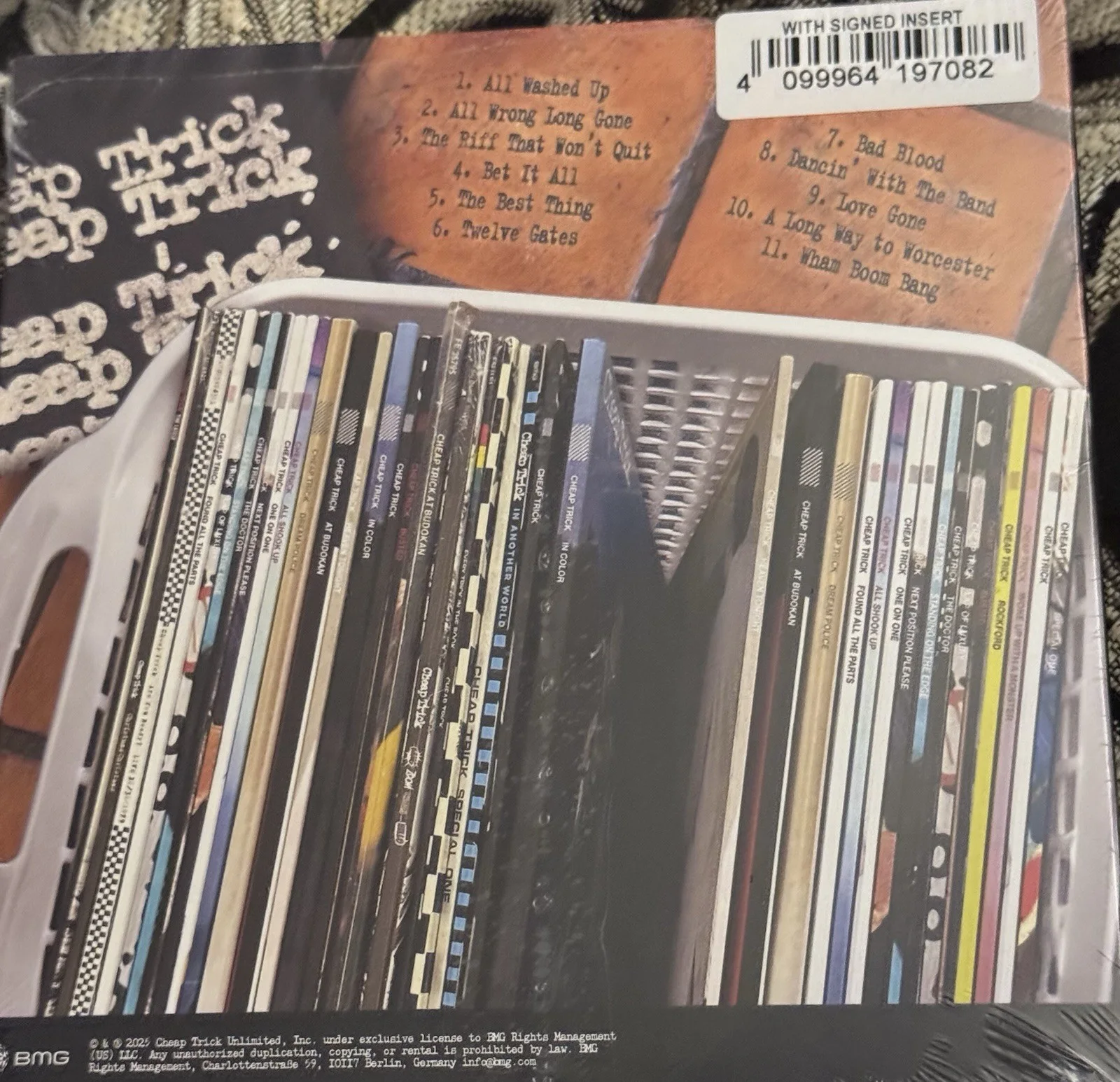 CHEAP TRICK All Washed Up Graphite Marbled CD W/ Signed Insert In Hand🔥, image 2