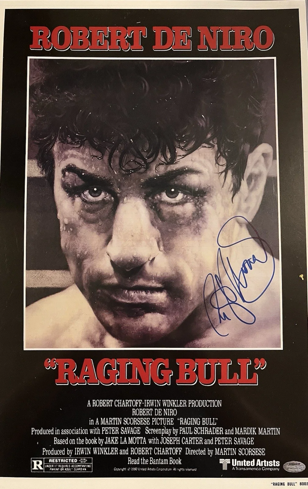 Cathy Moriarty — Cathy Moriarty Signed "Raging Bull" 11x17 Movie Poster (Schwartz), image 2