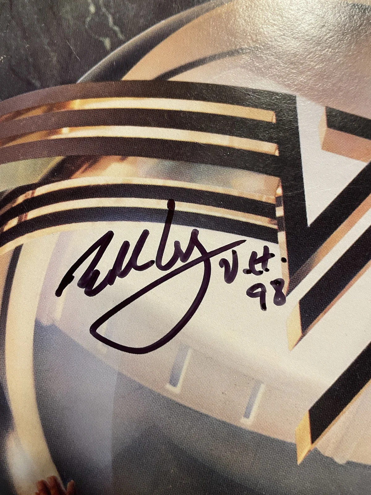VAN HALEN Signed Autograph record LP Vintage Rock N Roll Music COA LOA X1, image 2