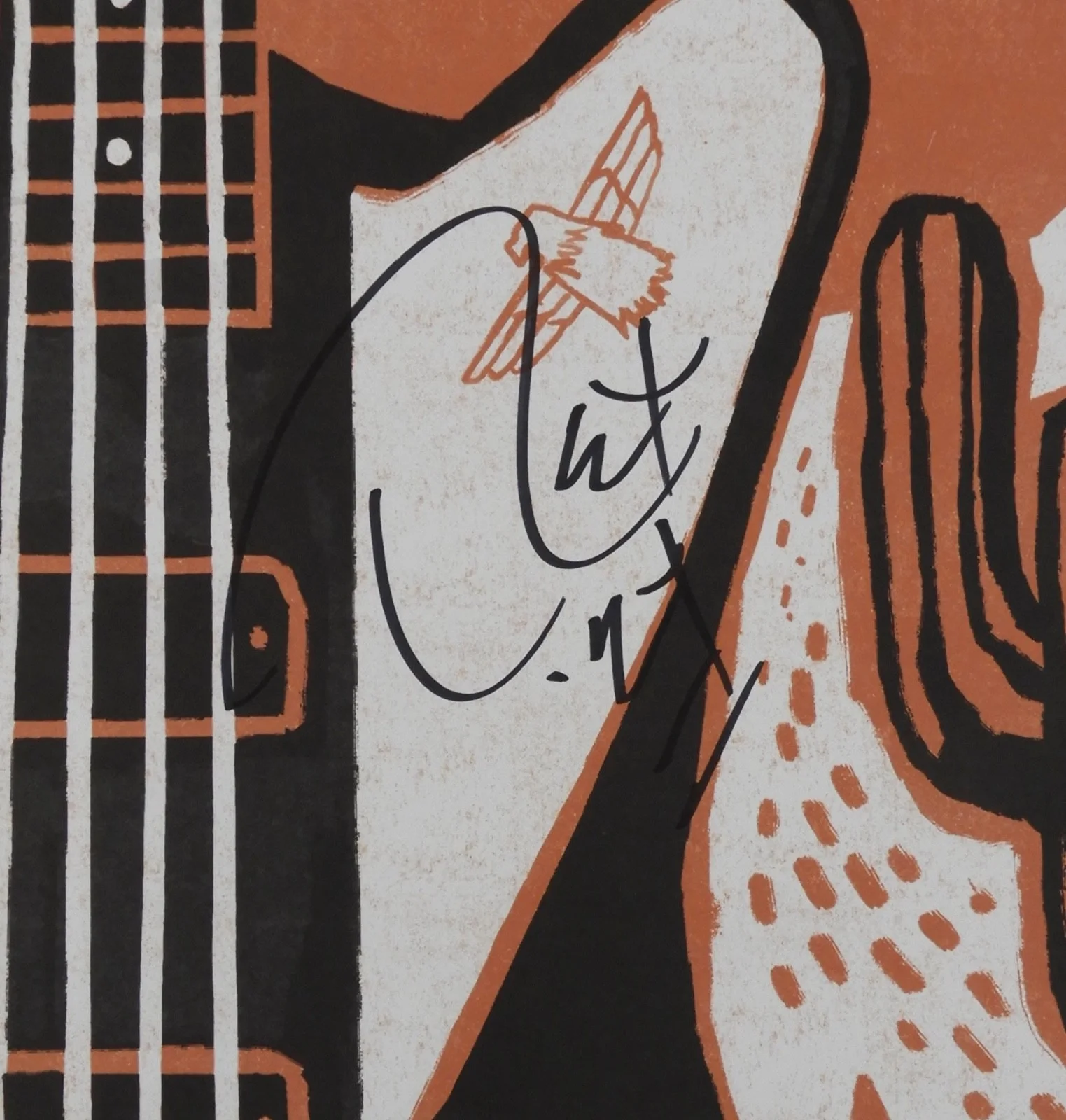 Rex Brown Pantera Signed Autograph JSA Print Poster 11 x 17 Gibson Garage, image 2