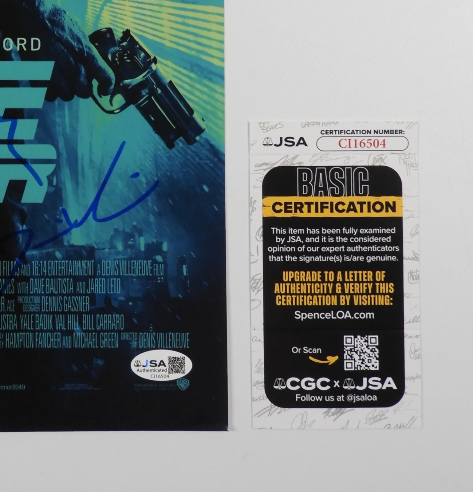 Hans Zimmer Denis Villeneuve JSA signed autograph 12 x 18 Photo Blade Runner, изображение 3