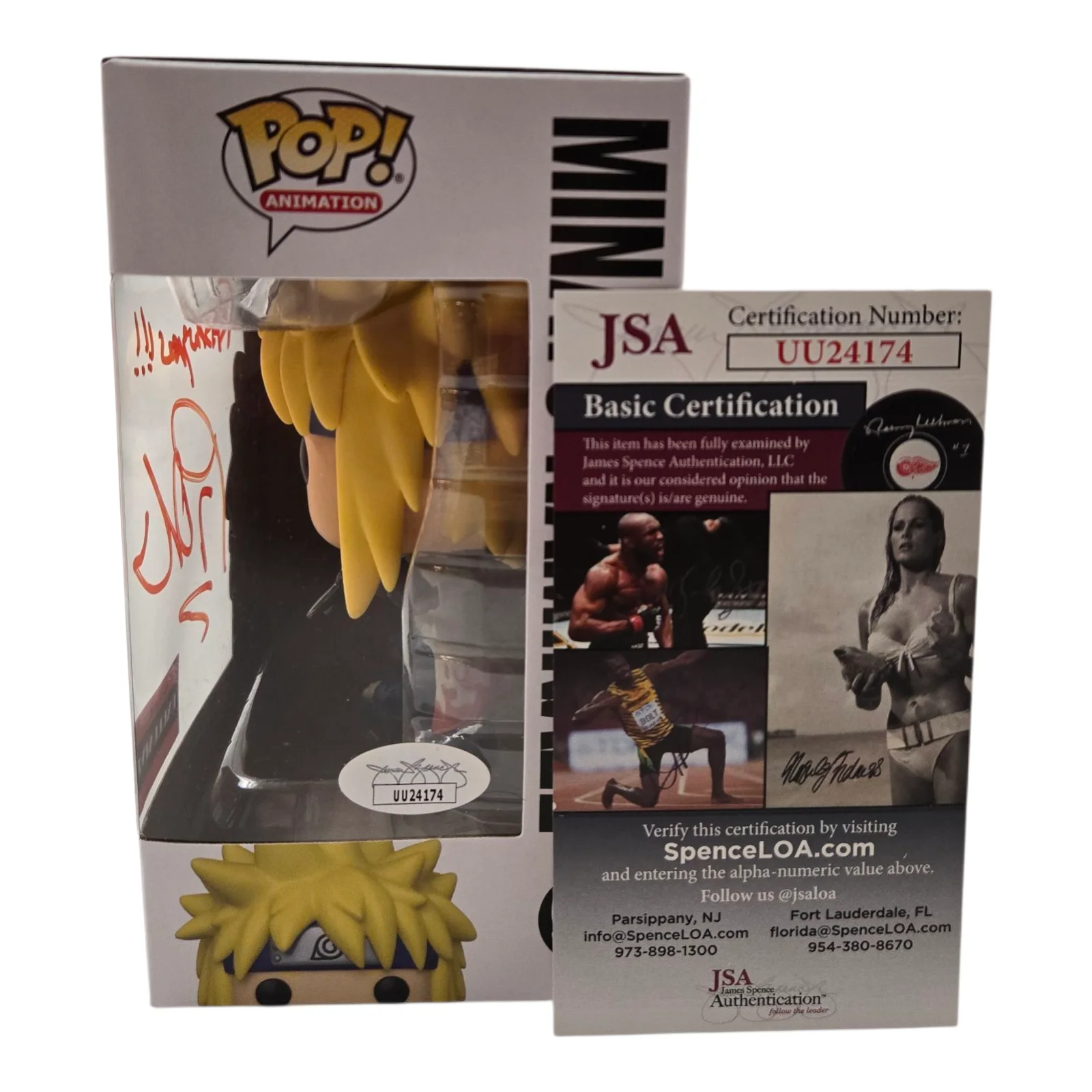 Tony Oliver — Minato Naruto Signed Funko Pop Autograph Tony Oliver 935 Inscribed JSA COA 74, image 2