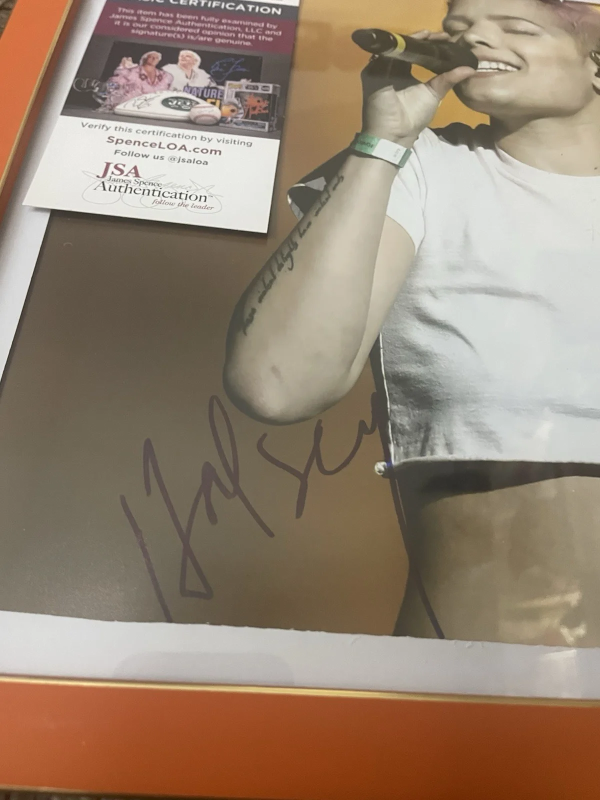 Halsey Signed 11x14 Photo With Frame JSA COA With Mat And Frame Musician Singer, изображение 2