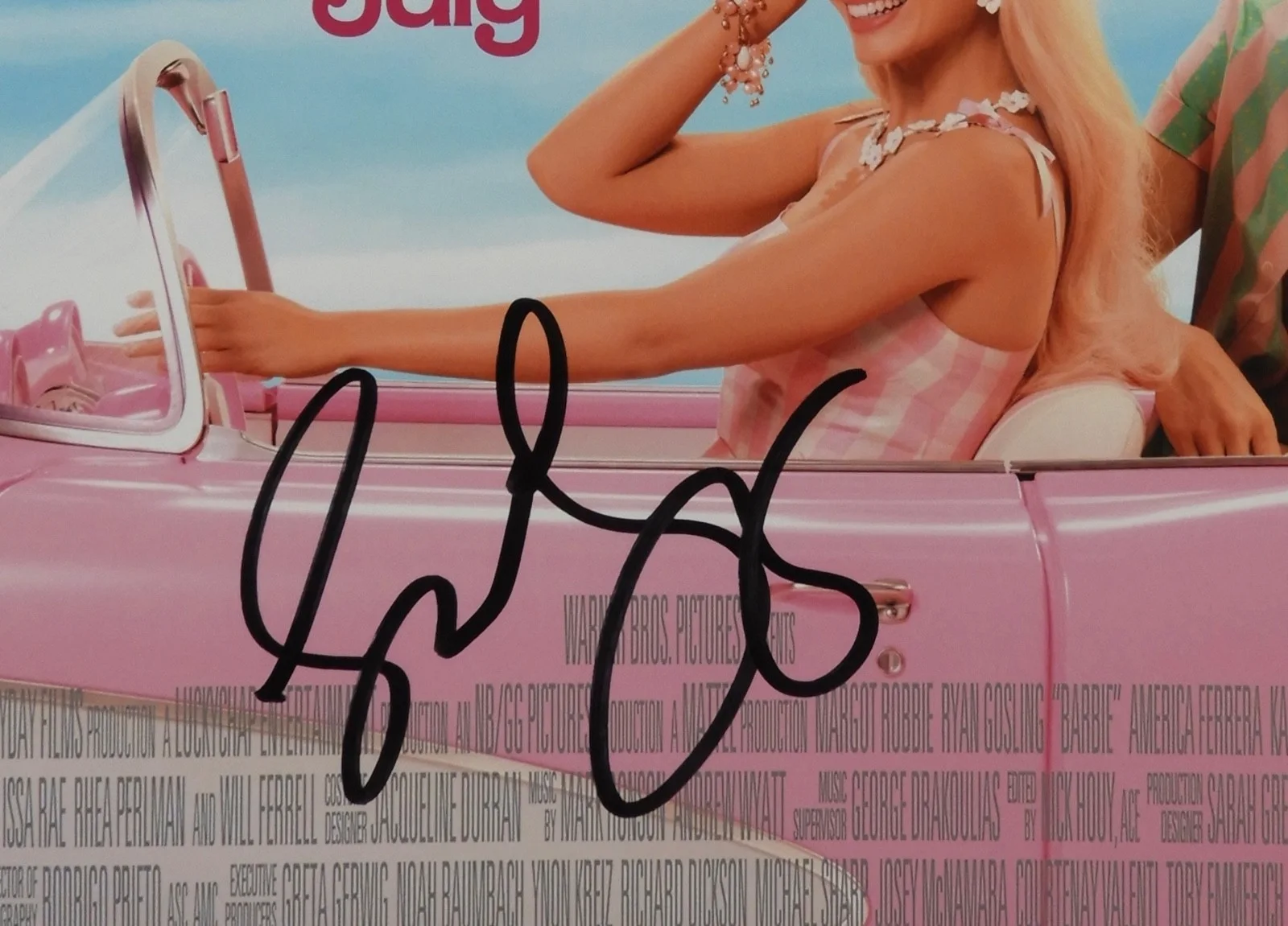 Greta Gerwig JSA signed autograph 12 x 18 Photo Barbie, изображение 2