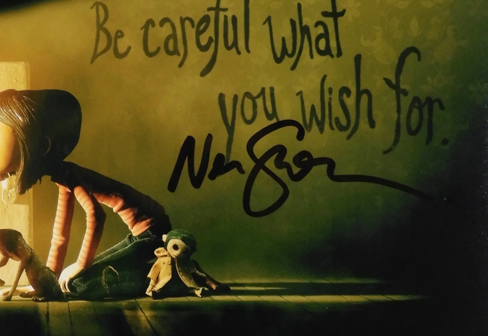 Neil Gaiman JSA signed autograph 12 x 18 Photo Coraline, изображение 2
