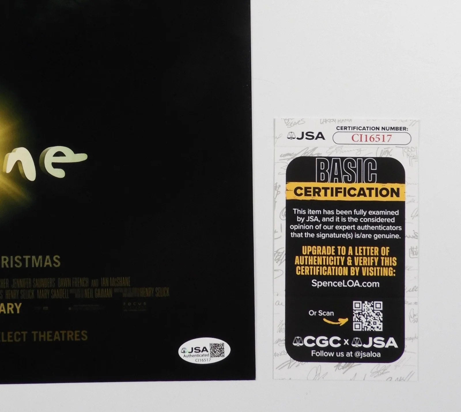 Neil Gaiman JSA signed autograph 12 x 18 Photo Coraline, изображение 3