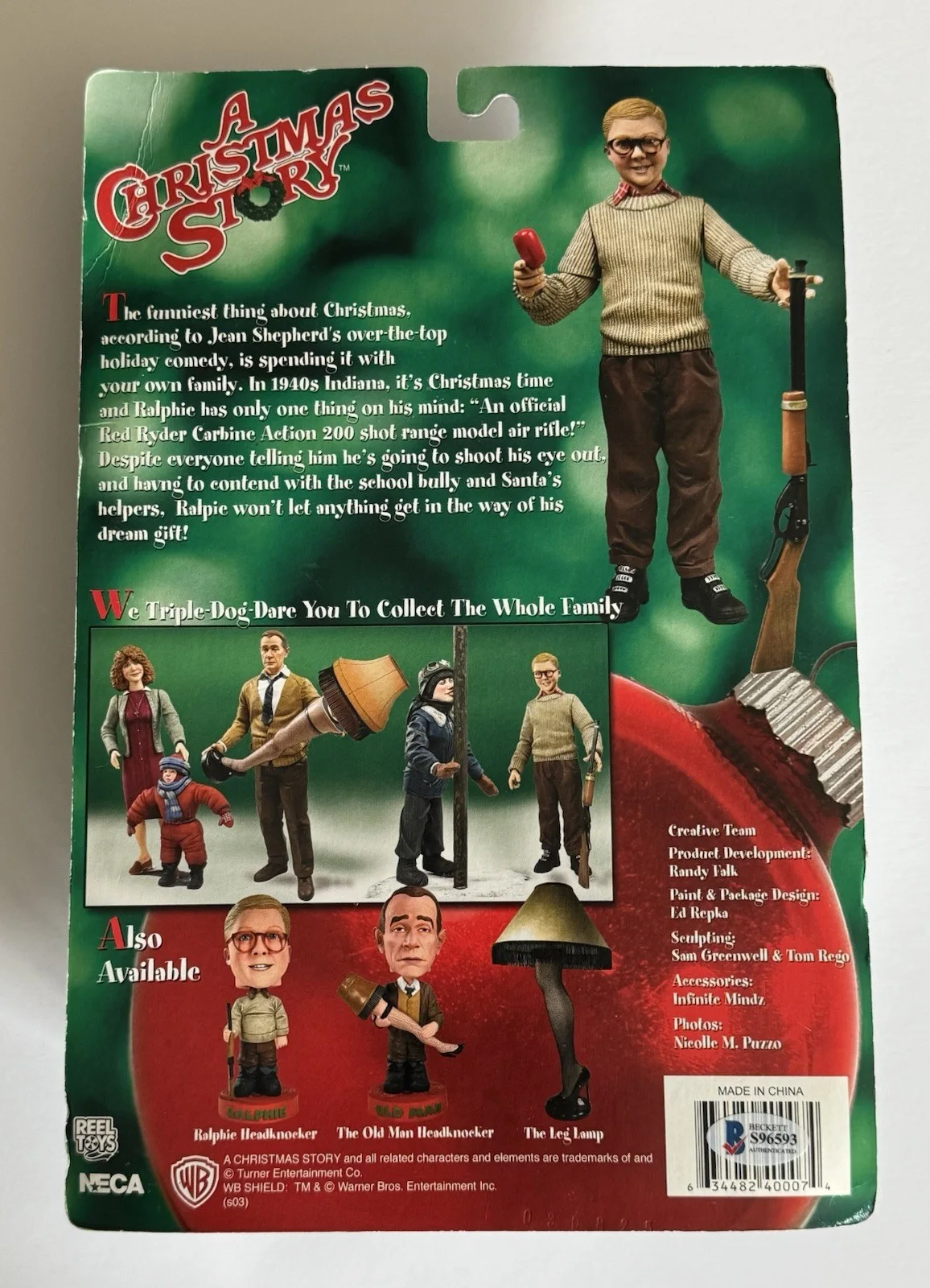 Peter Billingsley — Peter Billingsley Signed Ralphie Neca Action Figure A Christmas Story BAS COA, изображение 2