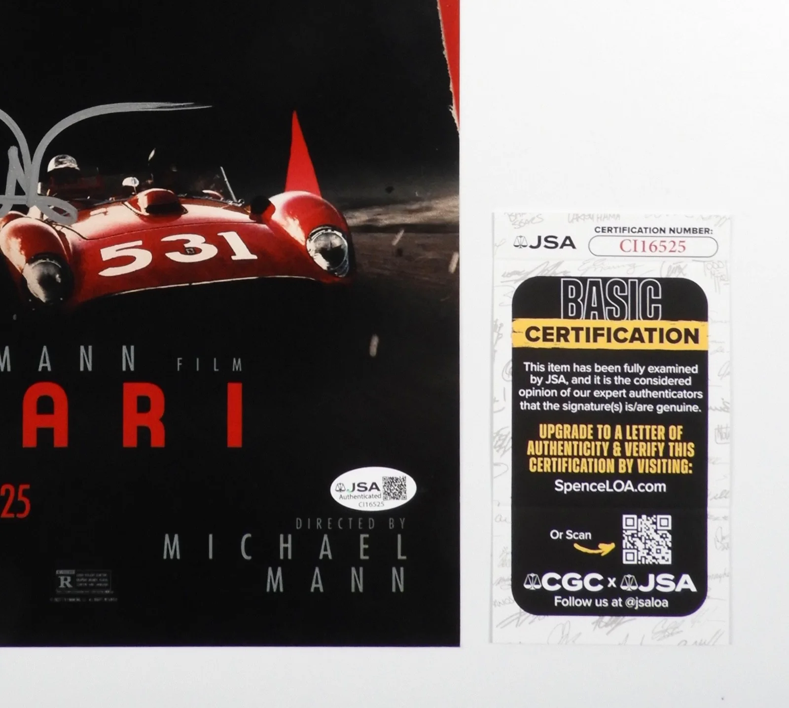 Michael Mann Director JSA signed autograph 12 x 18 Photo Ferrari, изображение 3