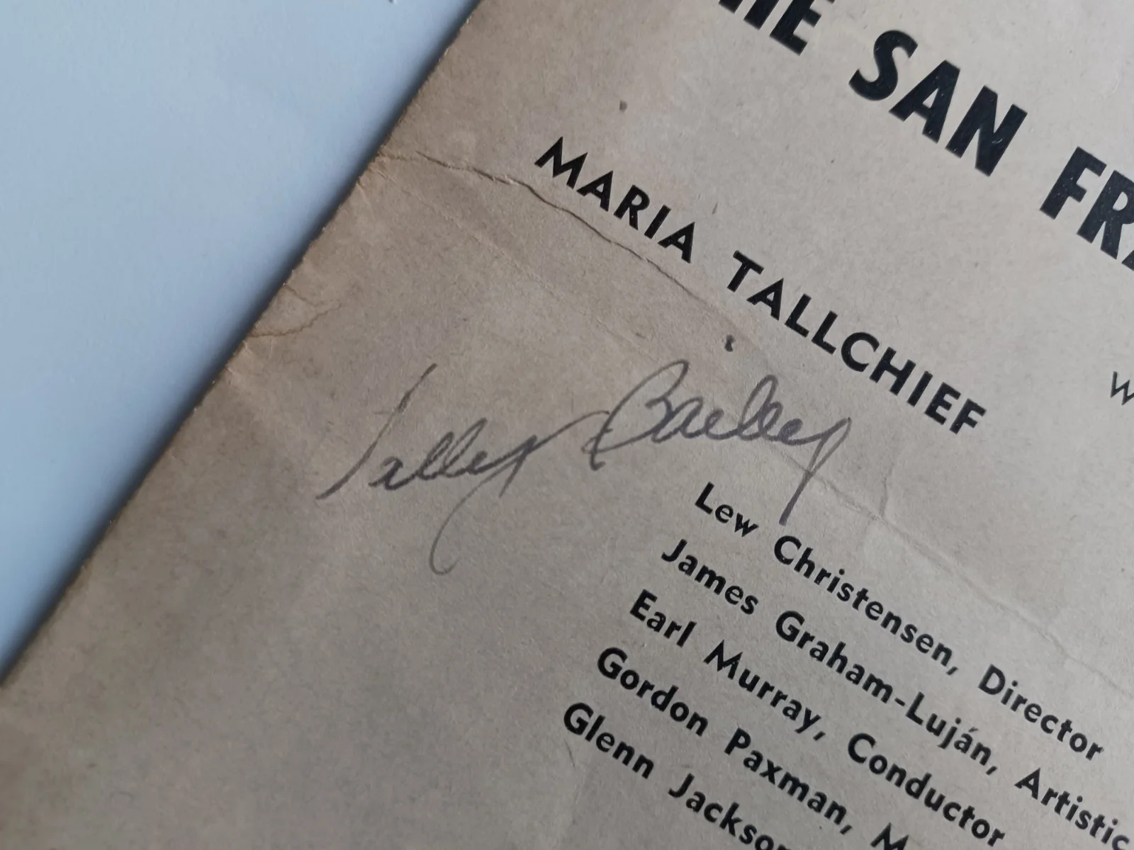 Sally Bailey Jasperson Signed 1954 San Francisco Ballet Program, image 2