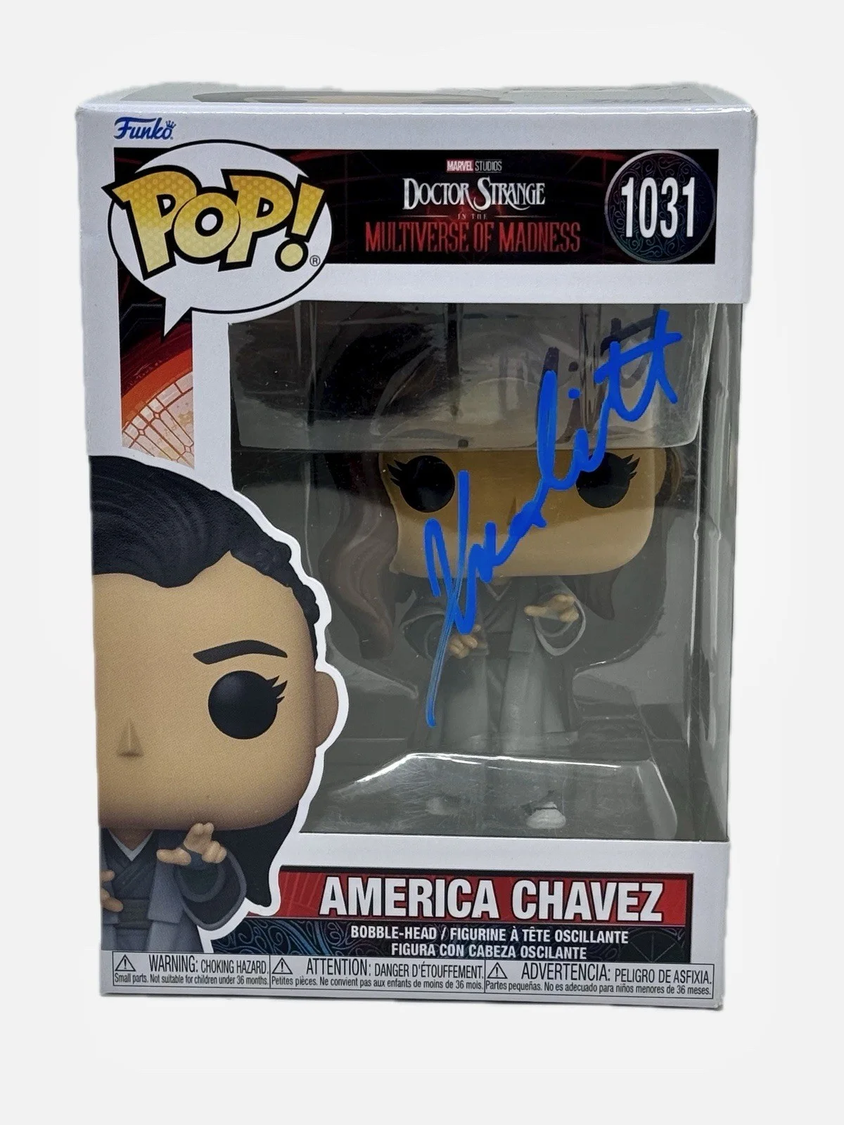 Xochitl Gomez — Xochitl Gomez Signed Doctor Strange America Chavez Funko Pop Marvel Beckett COA, image 2