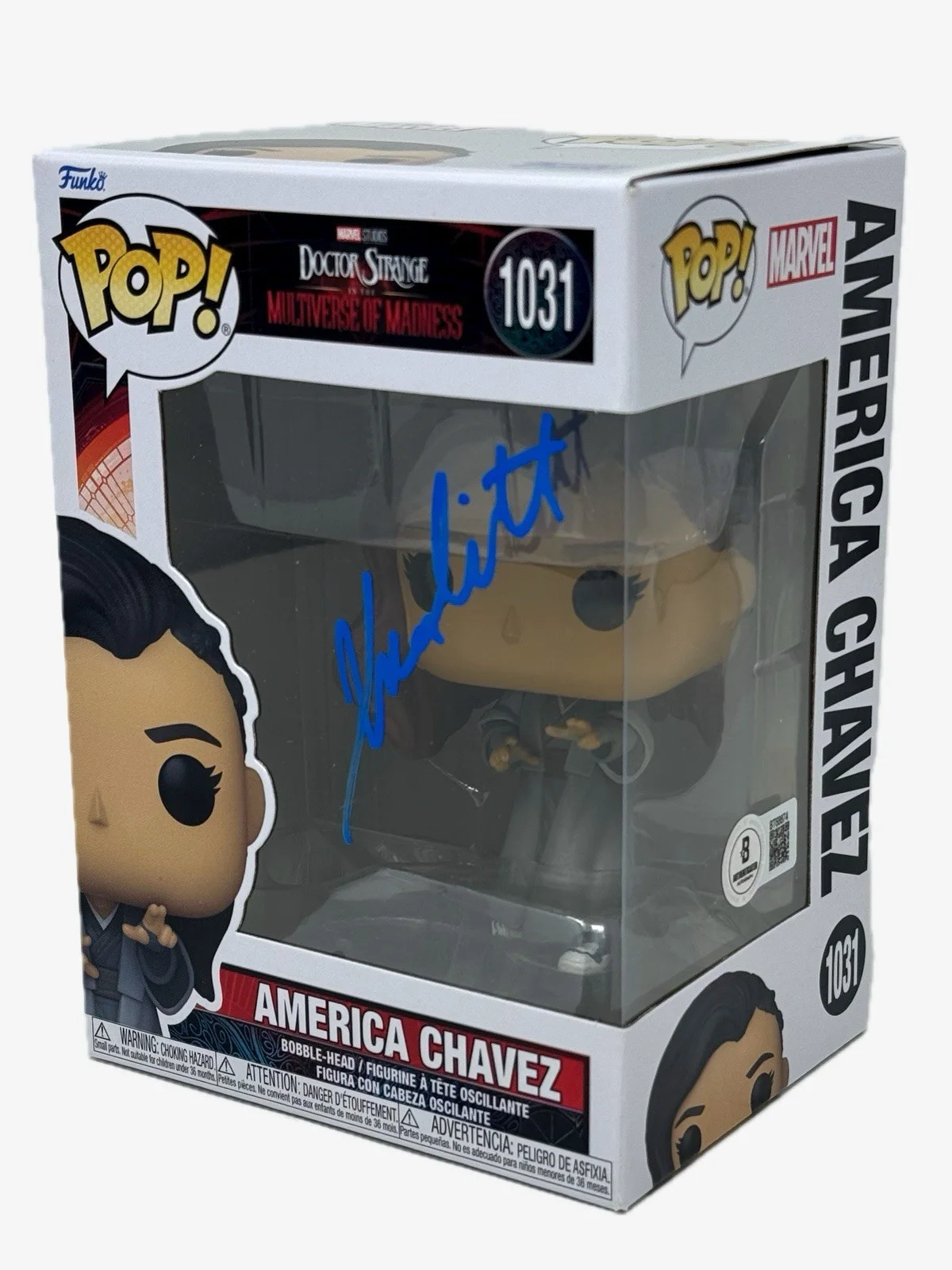 Xochitl Gomez — Xochitl Gomez Signed Doctor Strange America Chavez Funko Pop Marvel Beckett COA, image 3