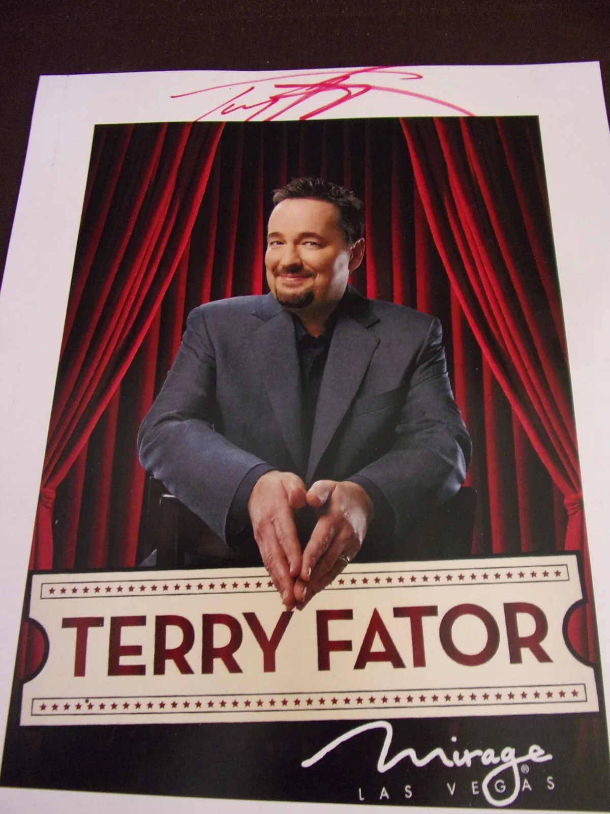 Terry Fator — Terry Fator Signed 8 x 10 Photo & Signed Ticket Stubs Mirage Las Vegas, изображение 2
