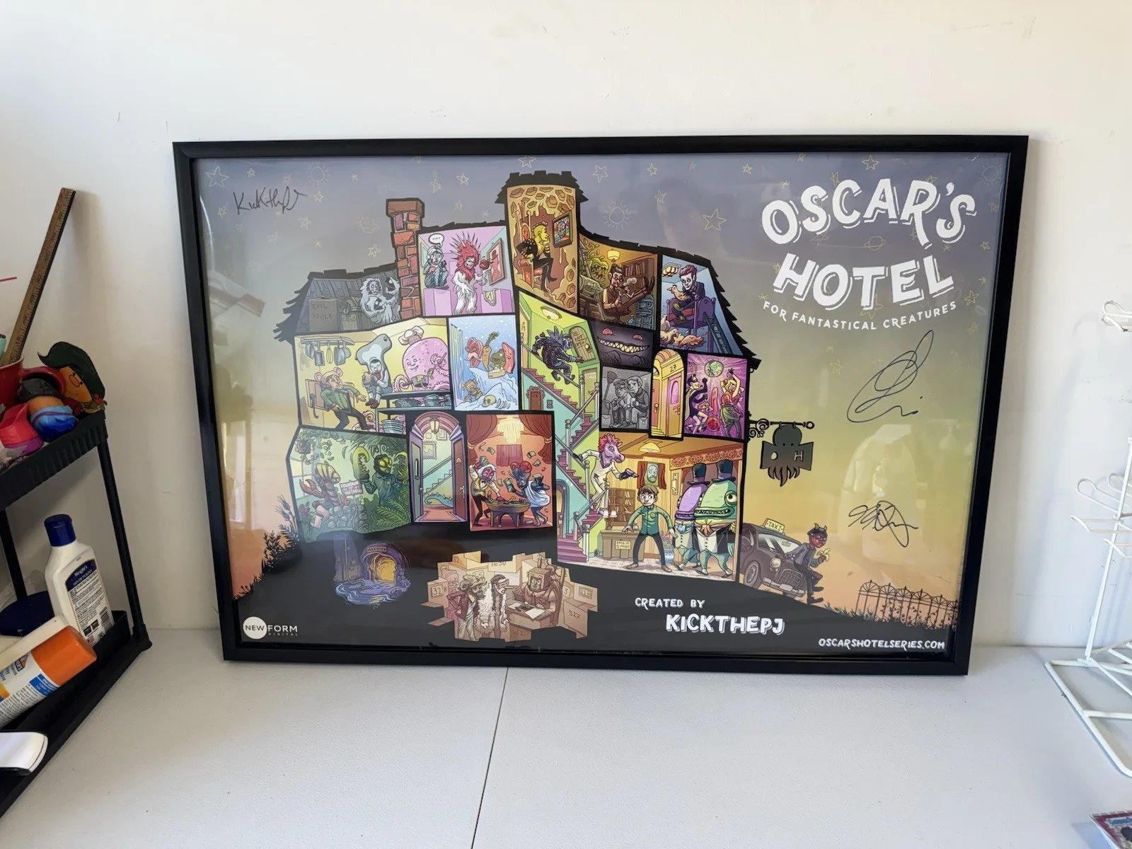 Oscar's Hotel for Fantastical Creatures Autographed Poster - Kick The PJ, image 2
