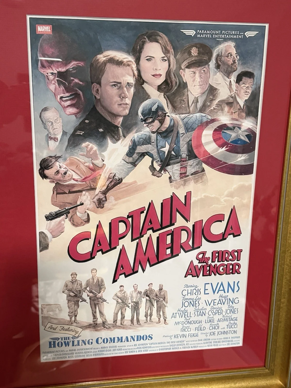 Stan Lee — Stan Lee Signed Captain America Mask Movie Poster Professionally Framed PSA COA, image 5