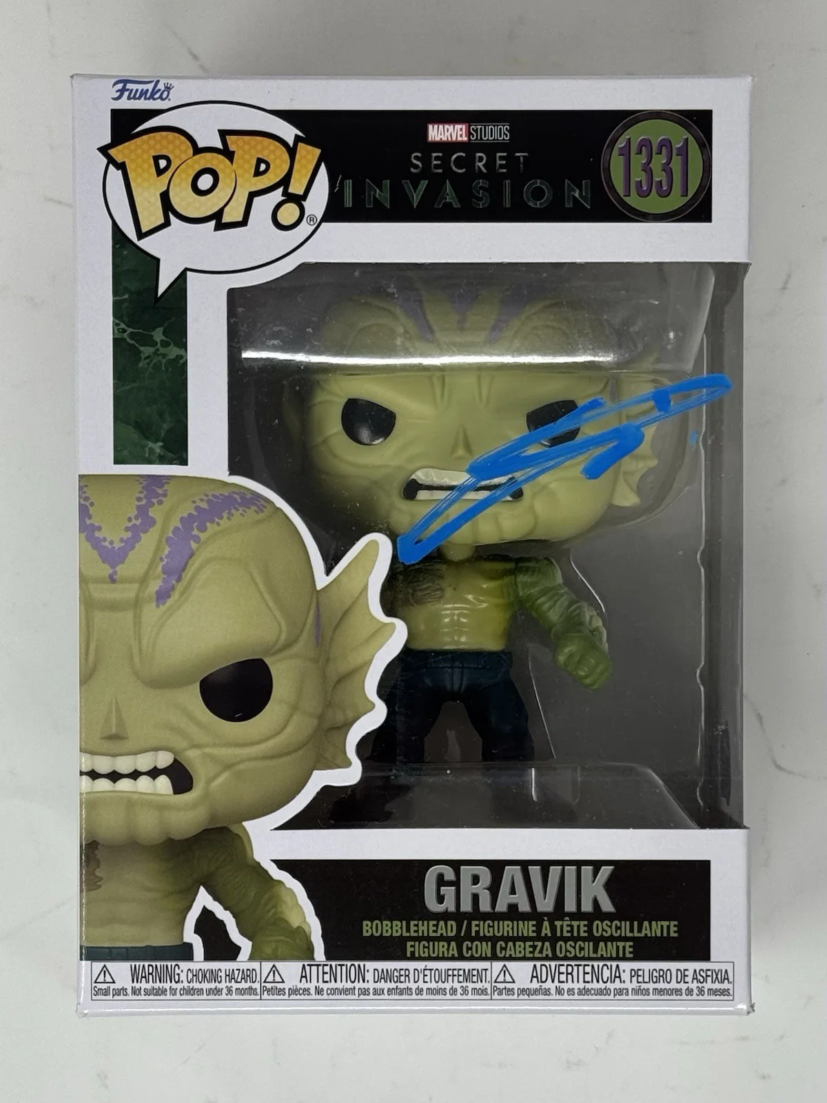 Kingsley Ben-Adir — Kingsley Ben-Adir Signed Secret Invasion Gravik Funko Pop Marvel Autograph BAS, image 2