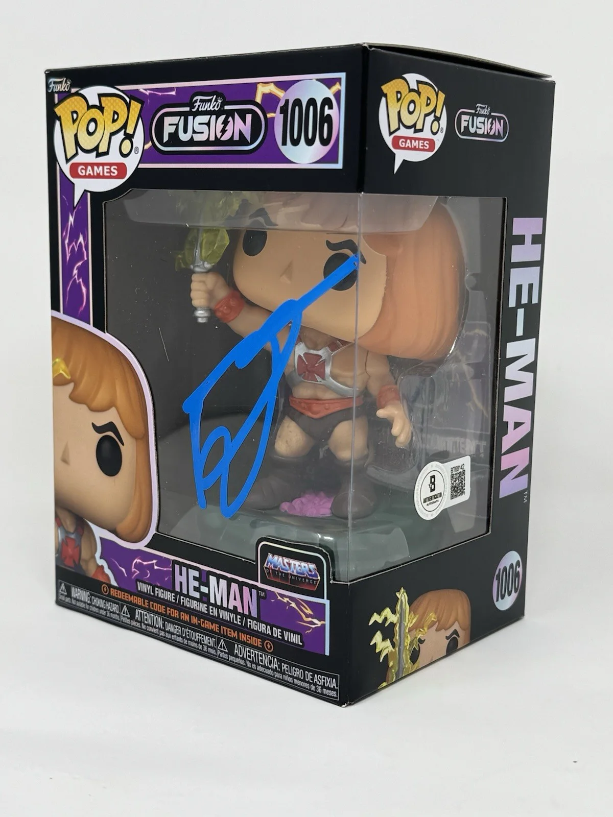 Dolph Lundgren — Dolph Lundgren Signed He-Man Funko Pop Masters of The Universe Autograph BAS COA, изображение 2