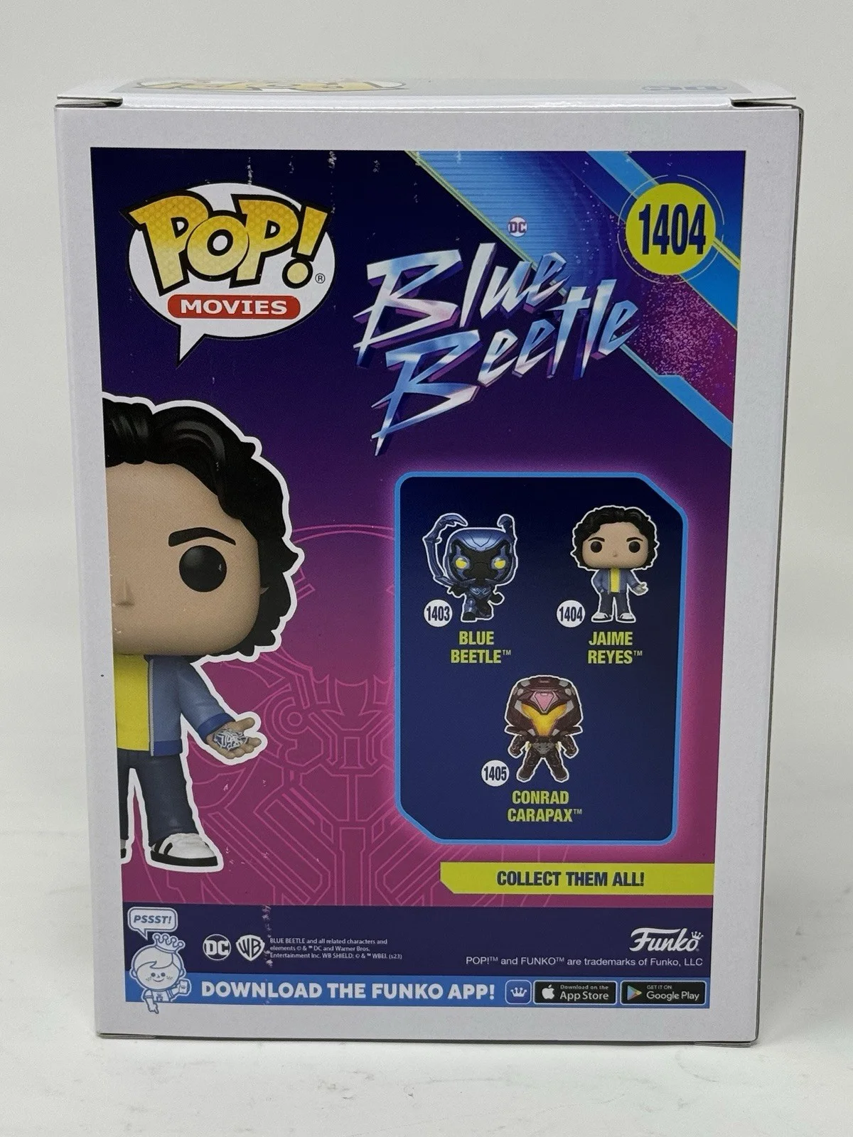 Xolo Mariduena — Xolo Mariduena Signed Blue Beetle Jaime Reyes Funko Pop #1404 Autograph BAS COA, image 4