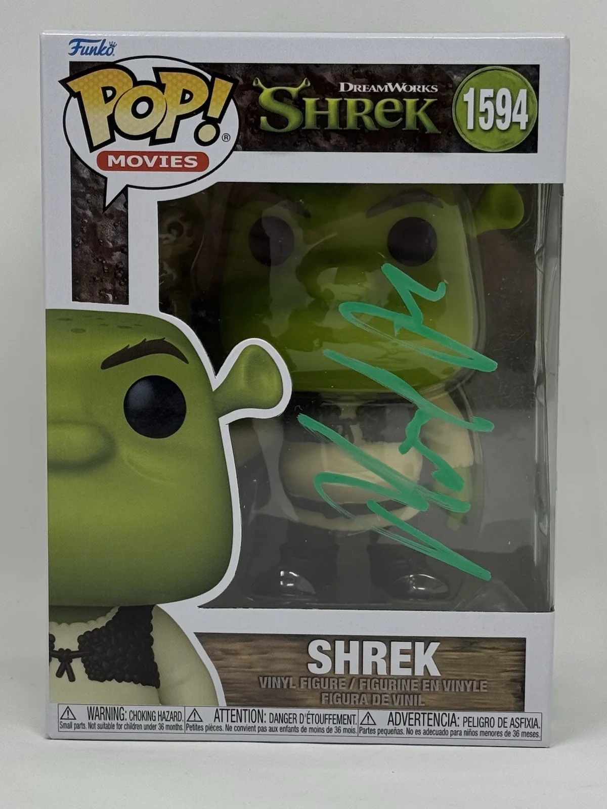 MIKE MYERS — Mike Myers Signed Shrek Funko Pop #1594 Autograph Dreamworks Beckett COA, изображение 2