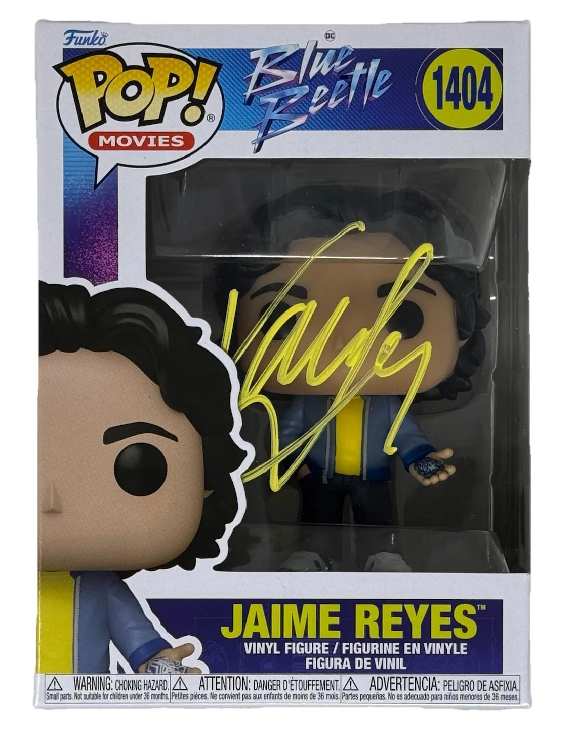 Xolo Mariduena — Xolo Mariduena Signed Blue Beetle Jaime Reyes Funko Pop #1404 Autograph Beckett
