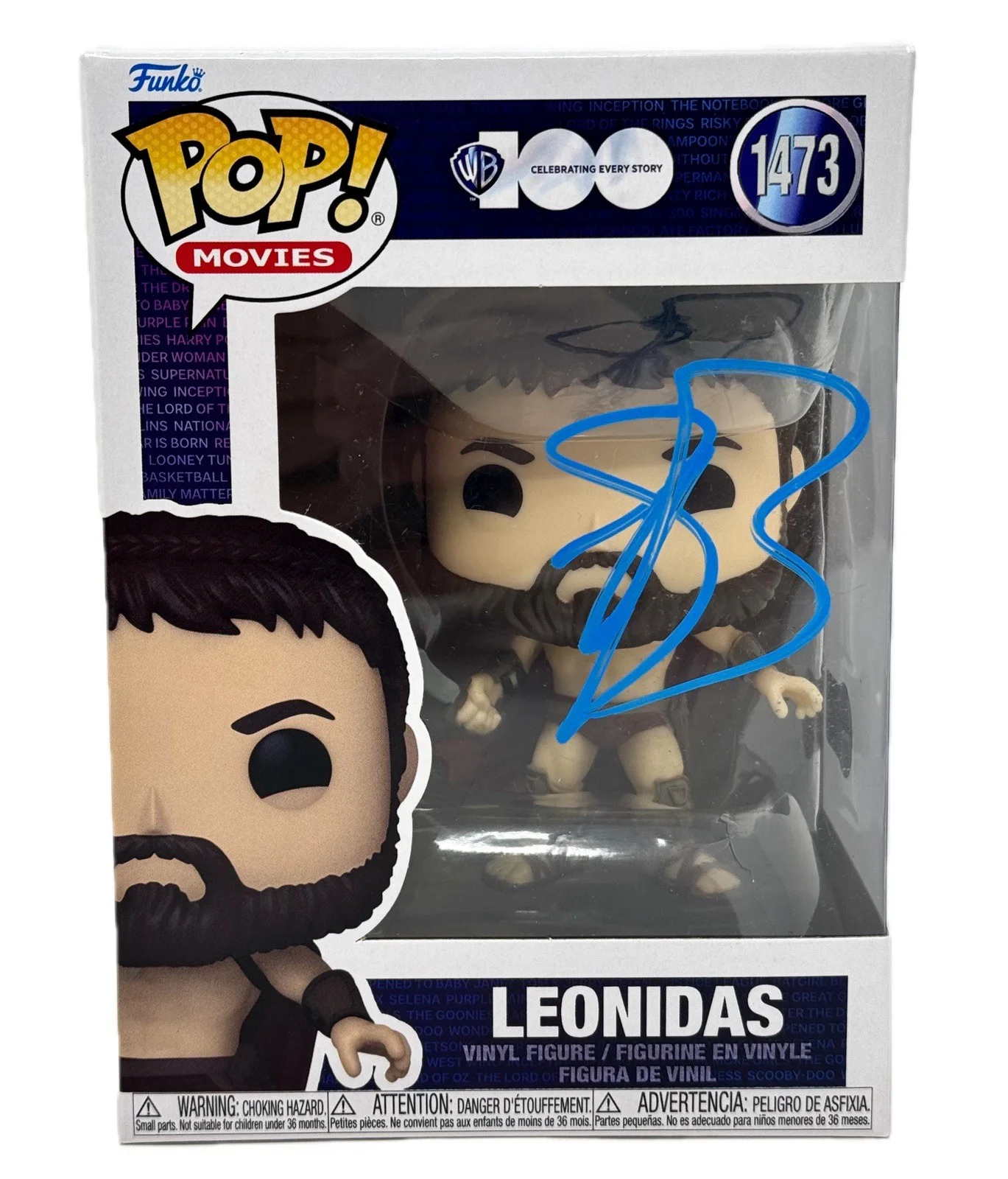 GERARD BUTLER — Gerard Butler Signed 300 Leonidas Funko Pop #1473 Autograph Figure Beckett COA