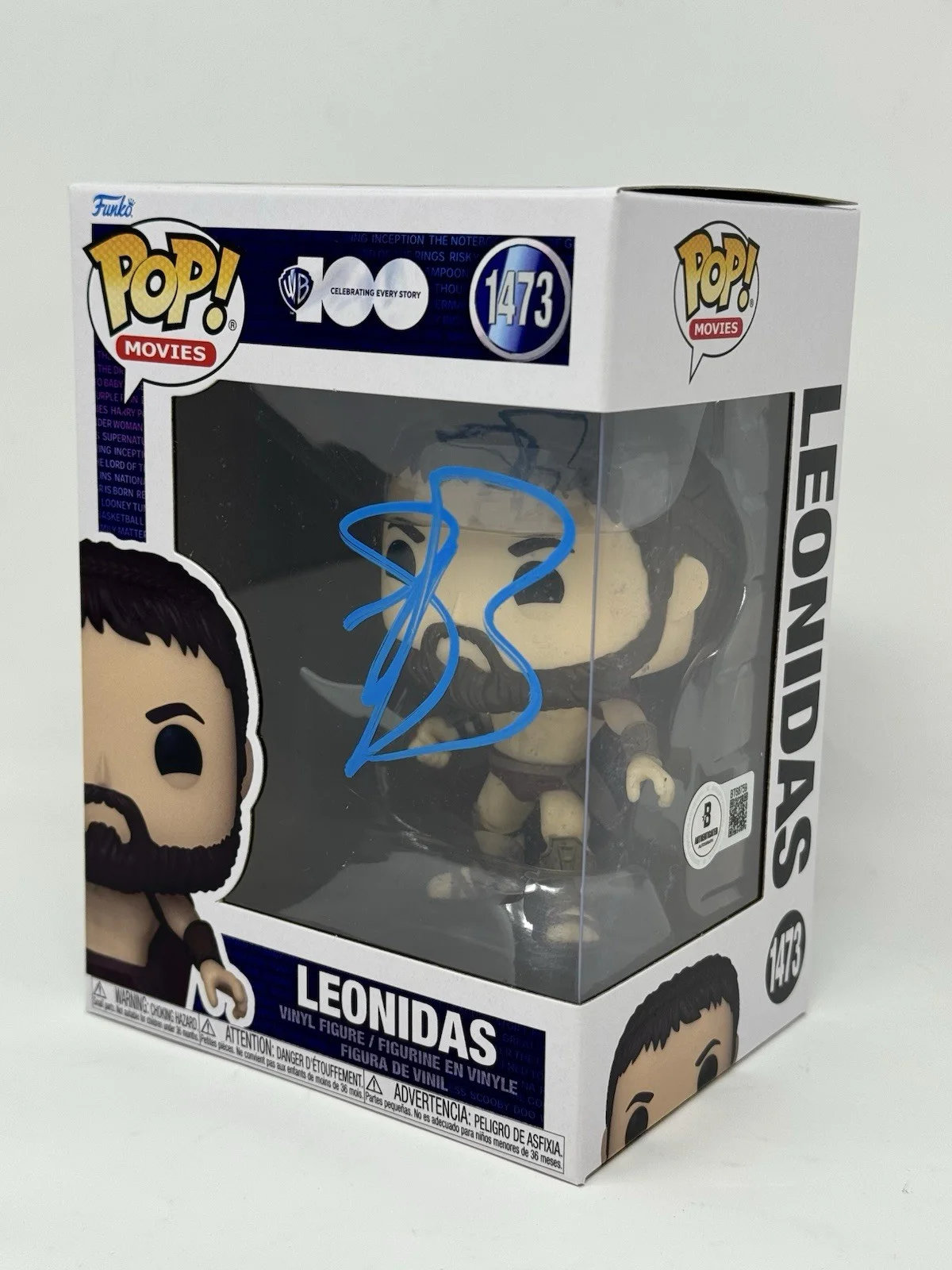 GERARD BUTLER — Gerard Butler Signed 300 Leonidas Funko Pop #1473 Autograph Figure Beckett COA, изображение 2