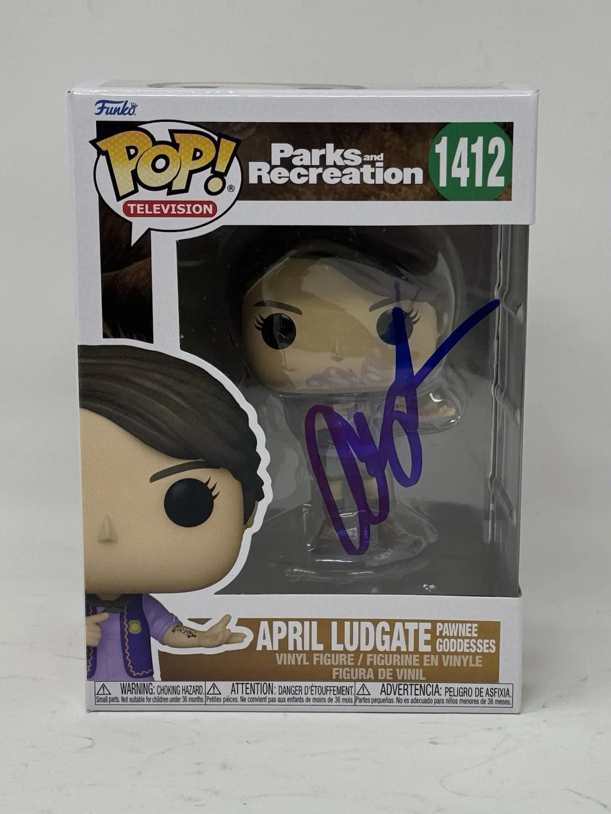 Aubrey Plaza — Aubrey Plaza Signed April Ludgate Funko Pop Parks and Recreation Beckett COA, изображение 2