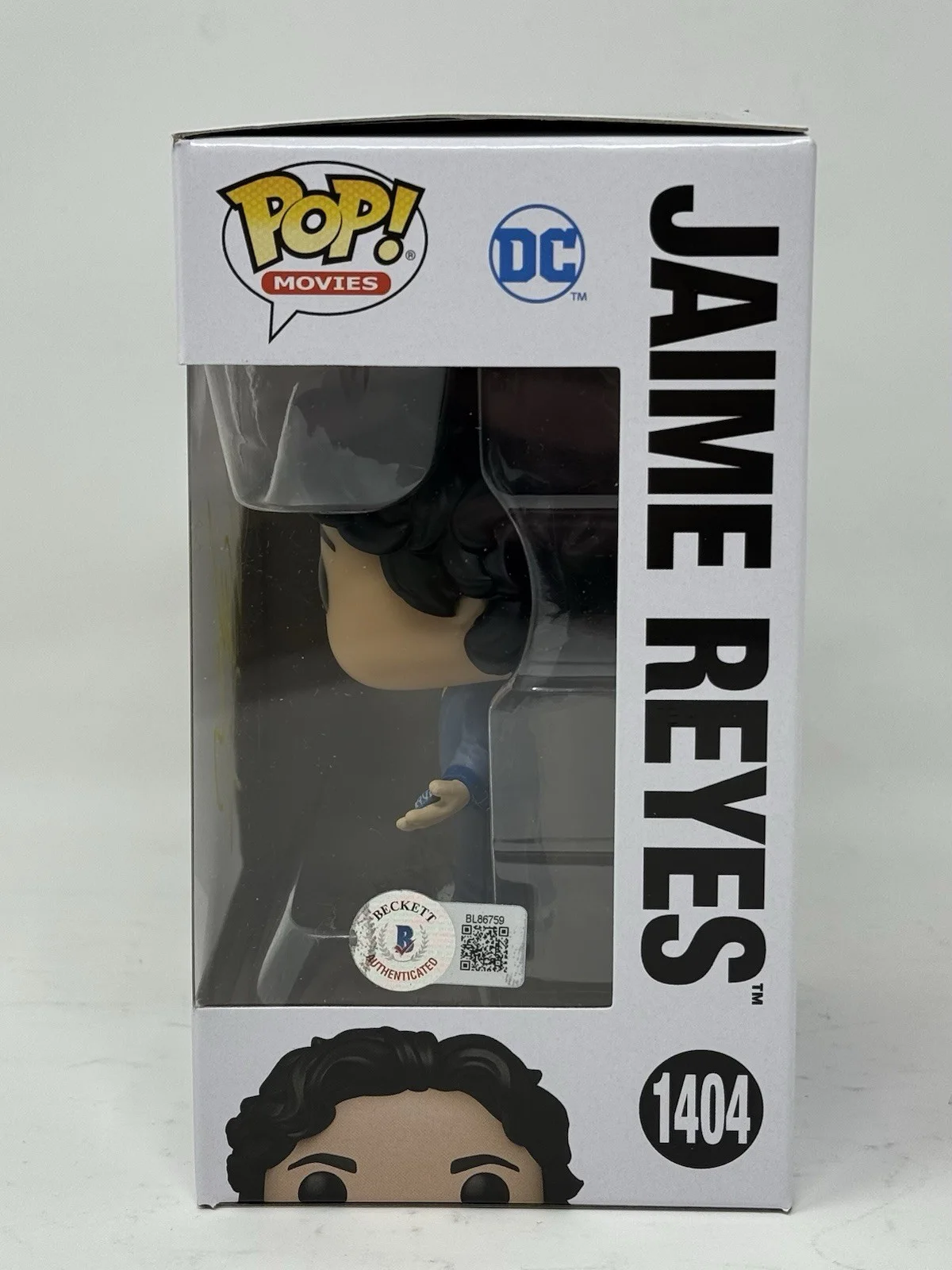 Xolo Mariduena — Xolo Mariduena Signed Blue Beetle Jaime Reyes Funko Pop #1404 Autograph BAS COA, image 3