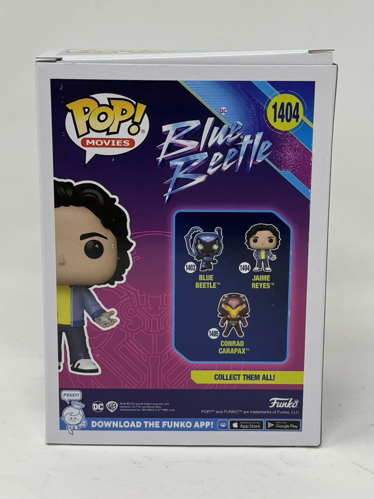 Xolo Mariduena — Xolo Mariduena Signed Blue Beetle Jaime Reyes Funko Pop #1404 Autograph BAS COA, image 4