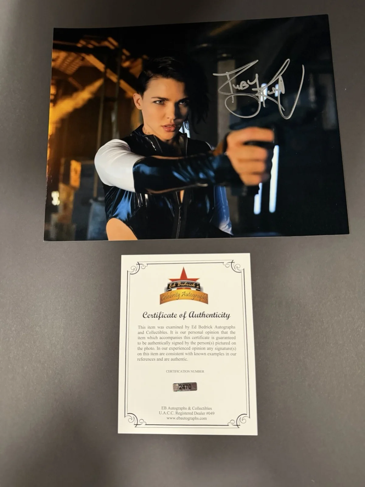 Ruby Rose signed 8x10 Ed Bedrick UACC COA, image 2