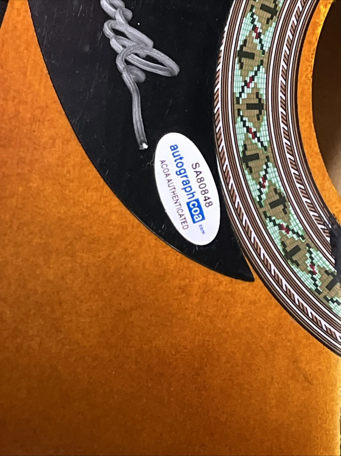 * THE OAK RIDGE BOYS signed acoustic guitar WILLIAM, JOE, RICHARD & DUANE ACOA, image 3