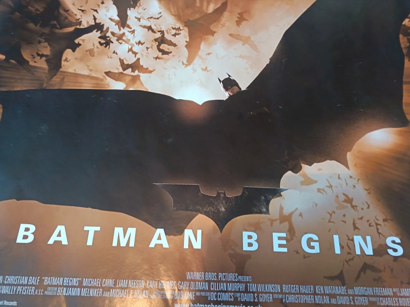 Original Movie Cinema Display Poster Batman Begins 2005 UK Quad Full Size, изображение 2