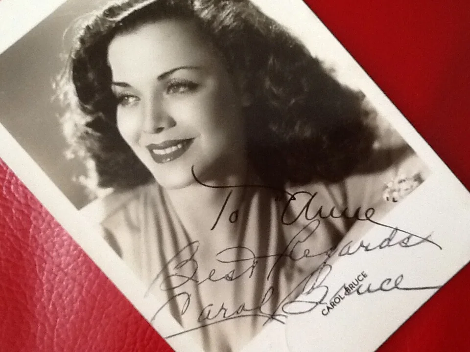 Carol Bruce Signed 1944 Postcard Movie TV Actress American Gigolo WKRP Cincinnat, изображение 2