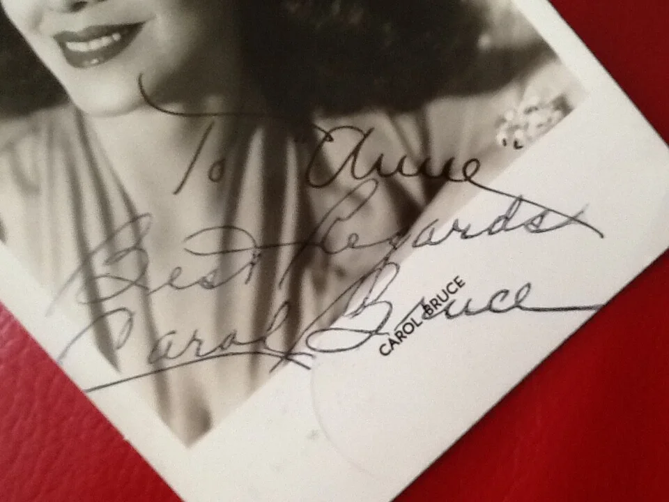 Carol Bruce Signed 1944 Postcard Movie TV Actress American Gigolo WKRP Cincinnat, изображение 3