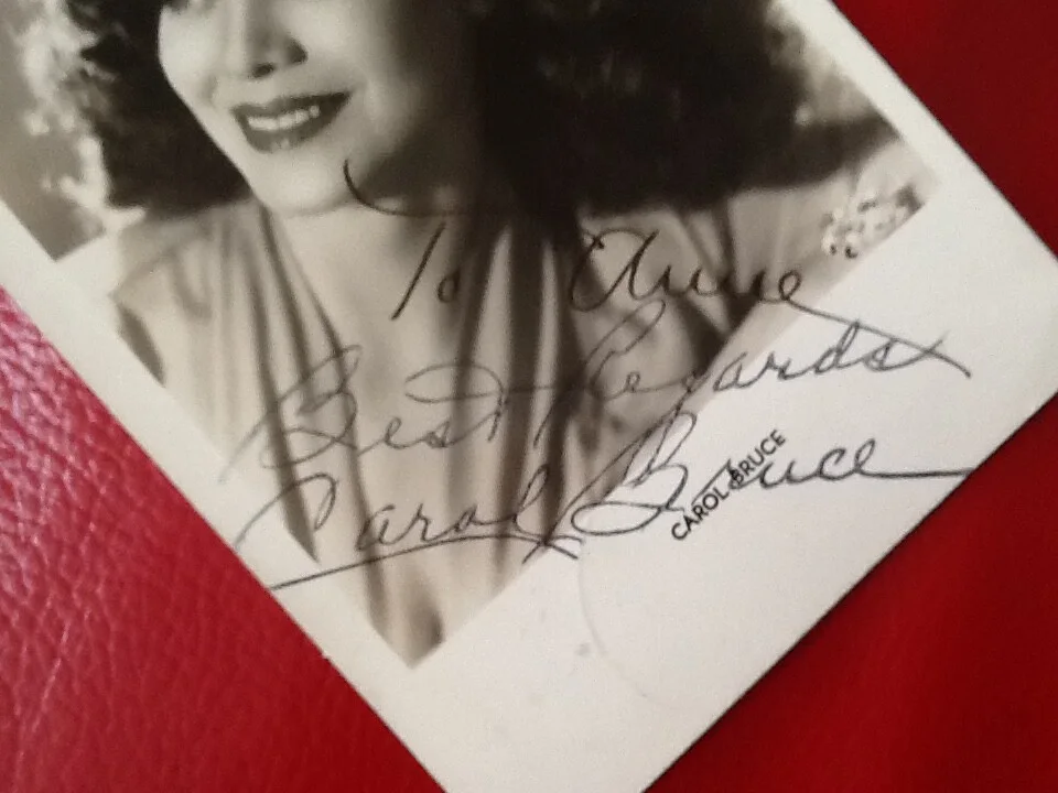 Carol Bruce Signed 1944 Postcard Movie TV Actress American Gigolo WKRP Cincinnat, изображение 4