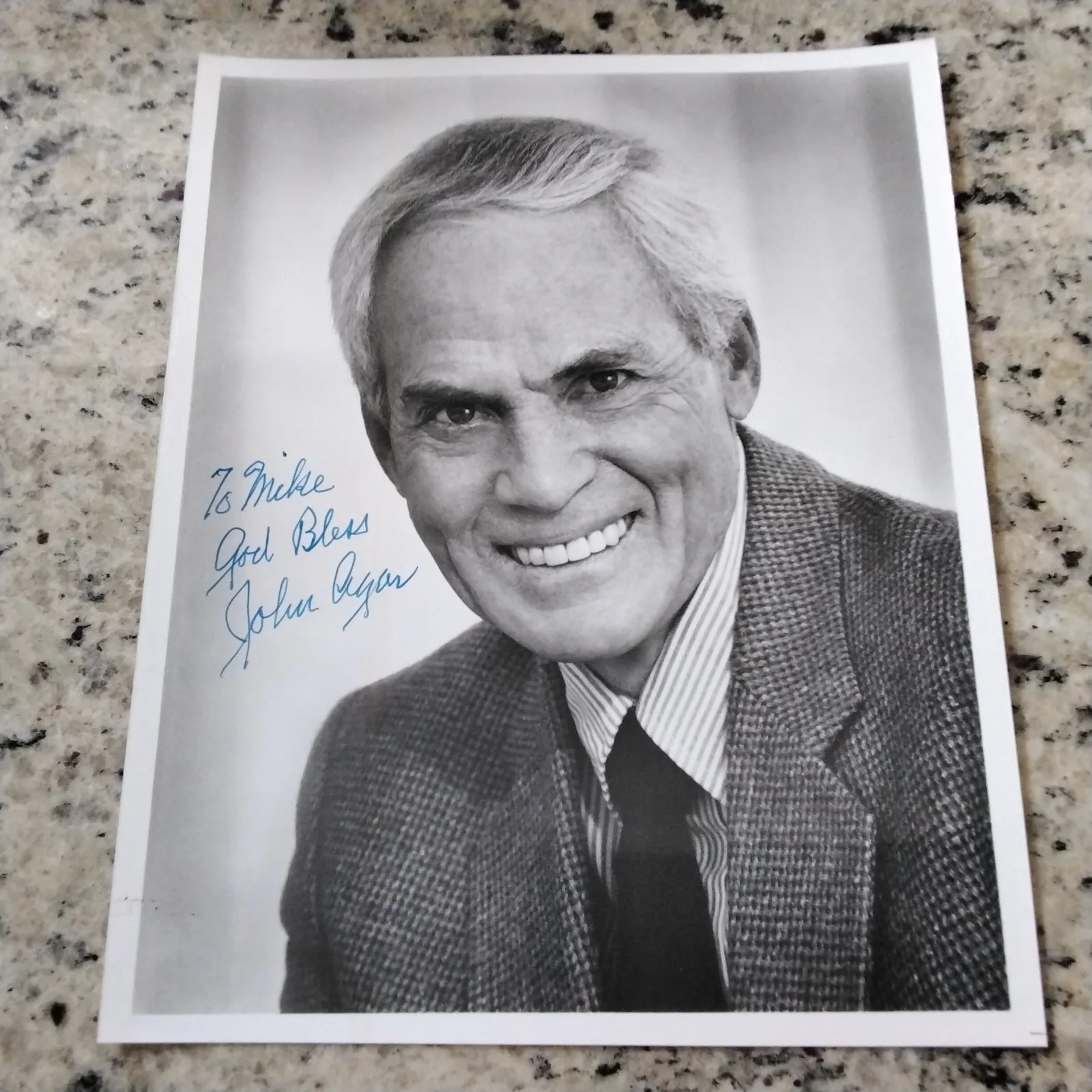 John Agar Signed Photo 50s Movie Actor Mole People Tarantula Revenge of Creature, изображение 2