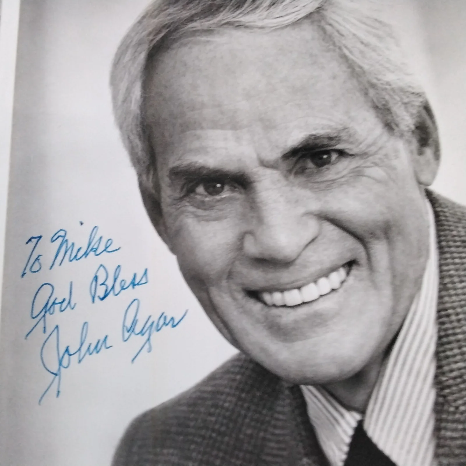 John Agar Signed Photo 50s Movie Actor Mole People Tarantula Revenge of Creature, изображение 3