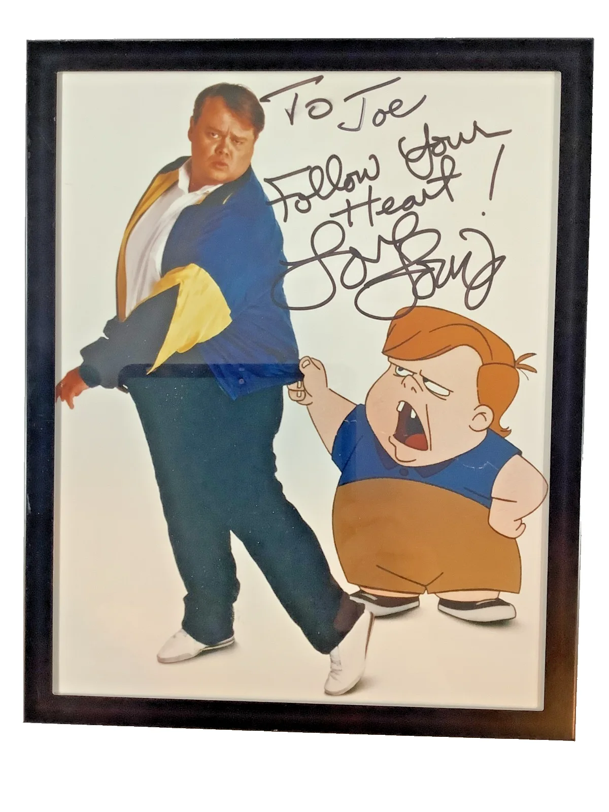 LOUIE ANDERSON — LOUIE ANDERSON COMEDIAN ENTERTAINER A SIGNED AUTOGRAPH FRAMED 8.5x10.5