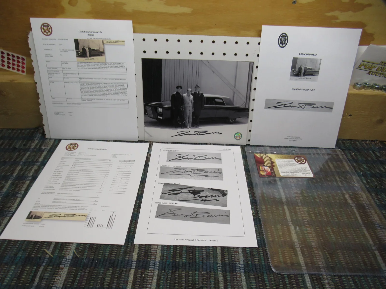 GEORGE BARRIS — GEORGE BARRIS CUSTOMS GFA SIGNED 8"X10" PHOTO AUTOGRAPHED W/GFA CERTIFICATES, image 2