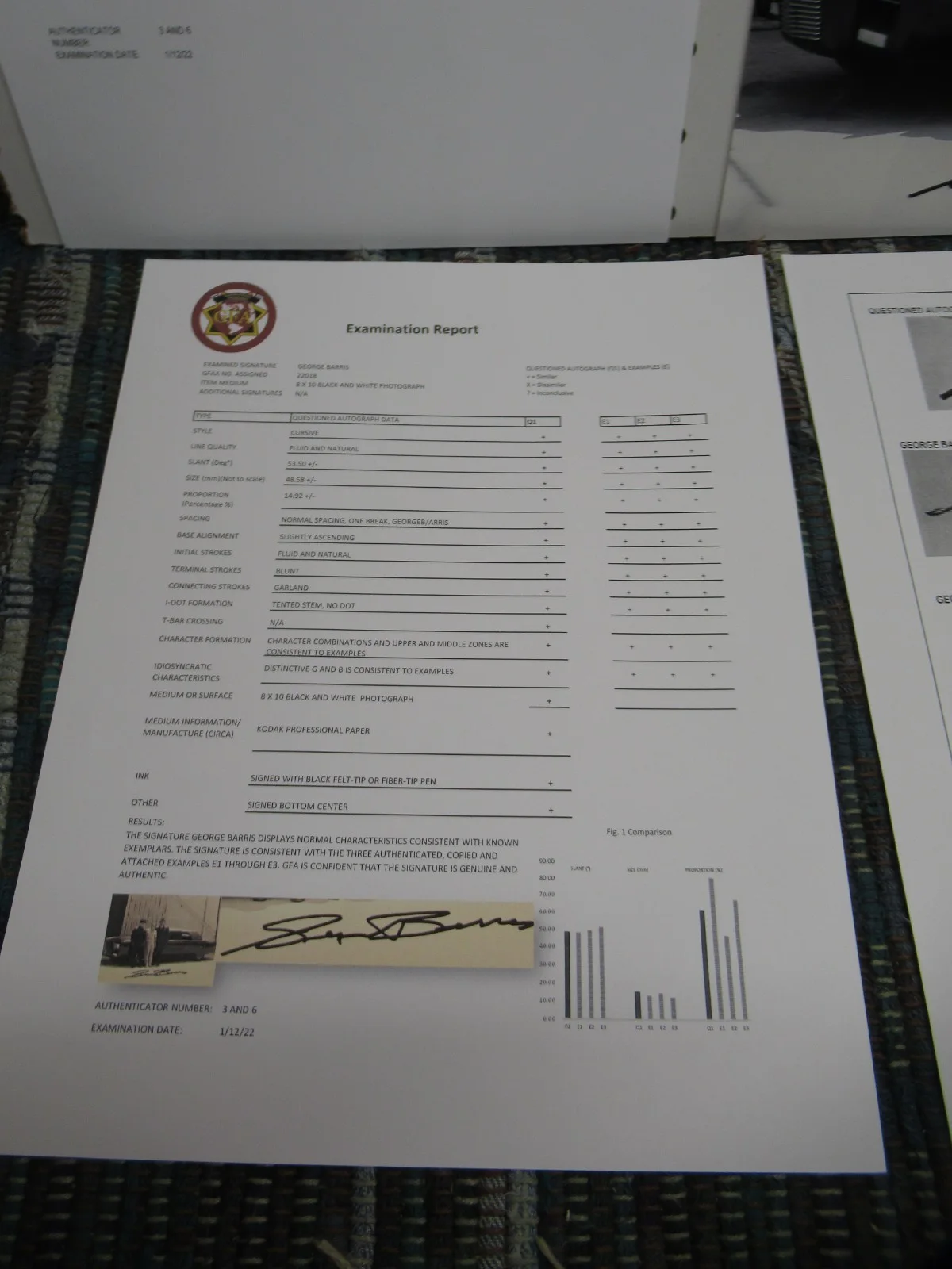 GEORGE BARRIS — GEORGE BARRIS CUSTOMS GFA SIGNED 8"X10" PHOTO AUTOGRAPHED W/GFA CERTIFICATES, image 4