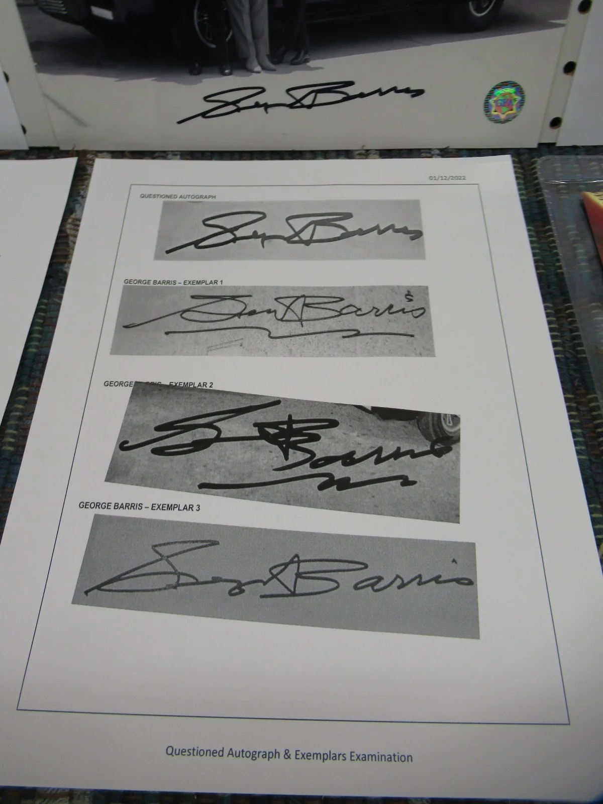 GEORGE BARRIS — GEORGE BARRIS CUSTOMS GFA SIGNED 8"X10" PHOTO AUTOGRAPHED W/GFA CERTIFICATES, image 5