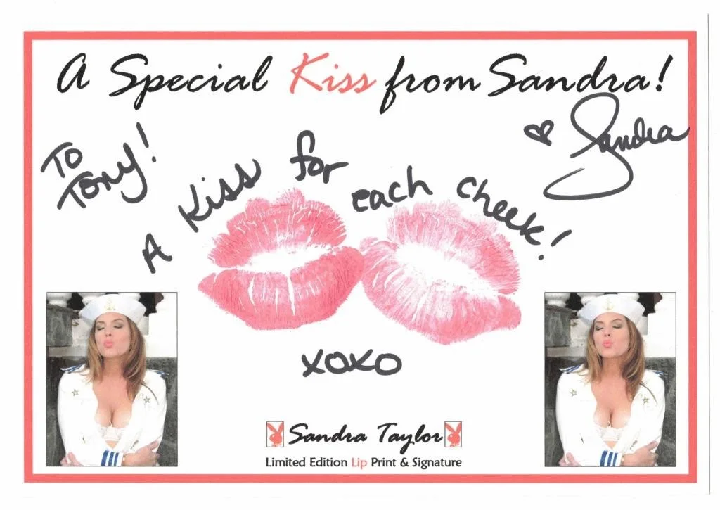 Sandra Taylor — Sandra Taylor Double Lip Print & Signed 6 3/4 x 4 5/8 Inches Card "Personalized"