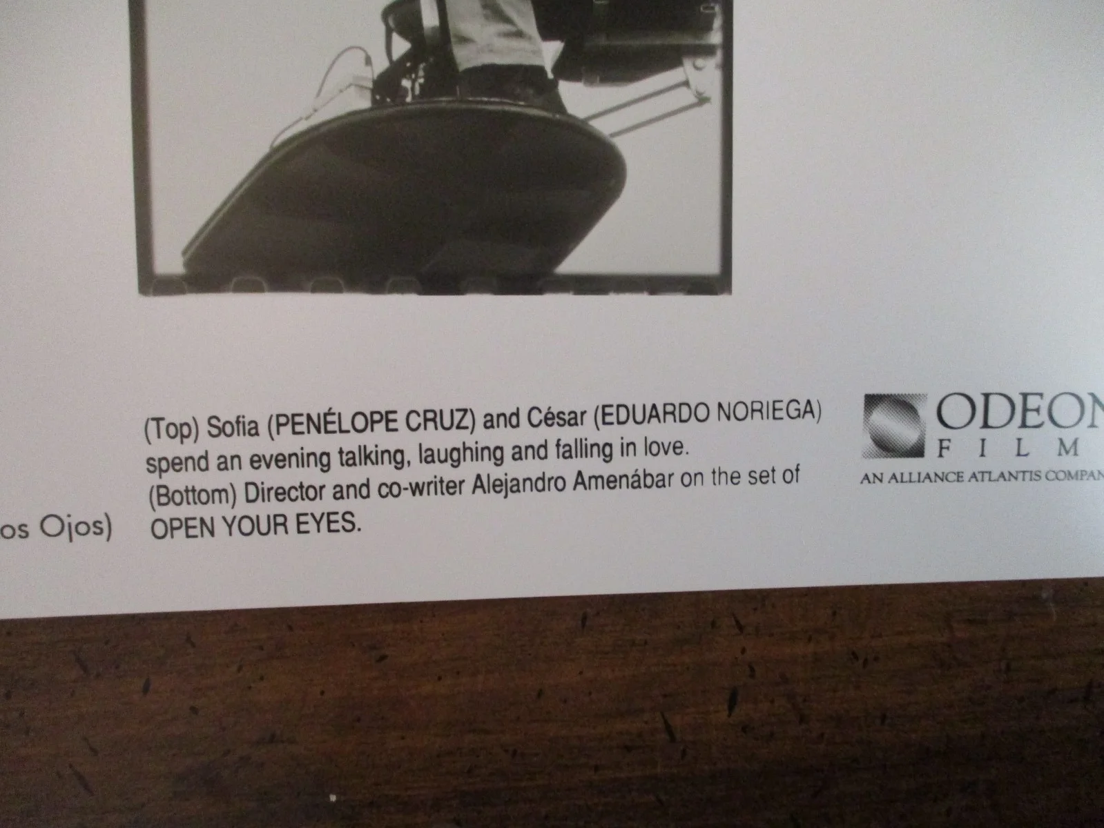 Penelope Cruz/Alejandro Amenabar(OPEN YOUR EYES)1997 8 x 10 Black & White Photo, изображение 3