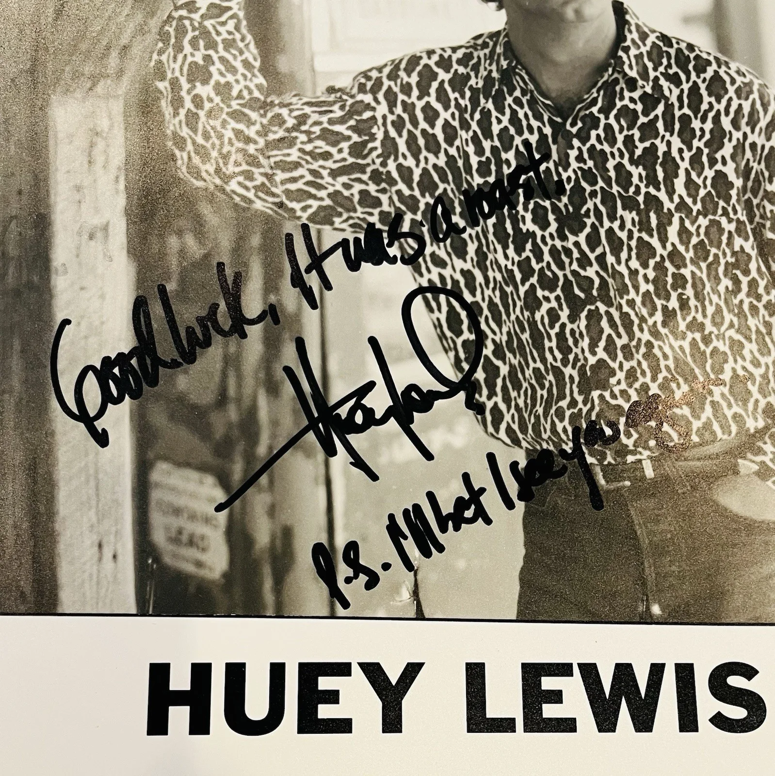 Huey Lewis Signed 8x10 Photo Awesome Inscriptions Autograph PSA/DNA, изображение 2