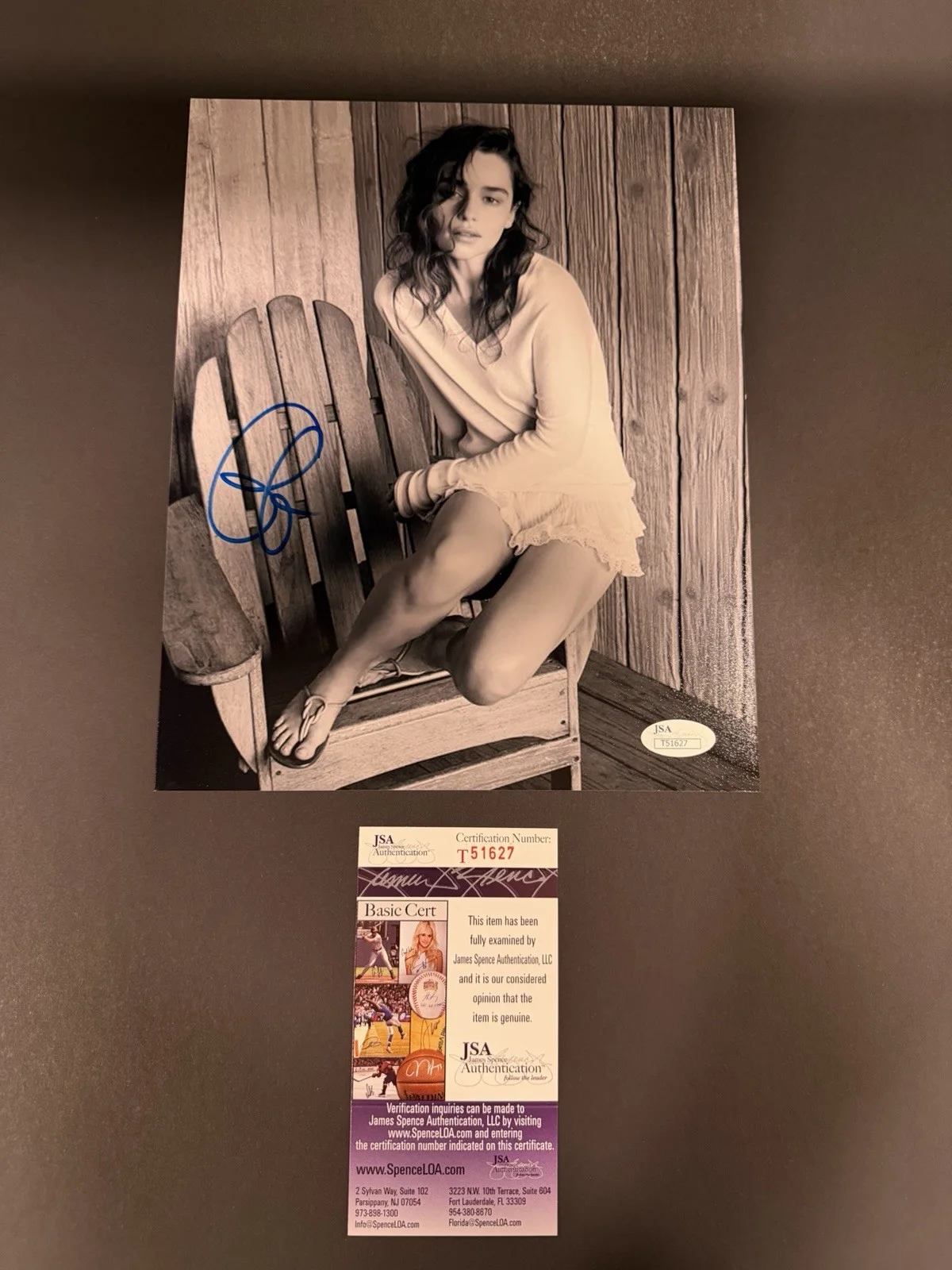 Emilia Clarke signed 8x10 JSA COA, image 2