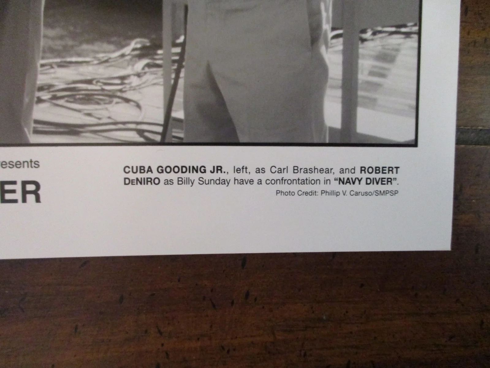 Cuba Gooding Jr./Robert De Niro(NAVY DIVER)2000 10 x 8 Black/White Press Photo, image 2