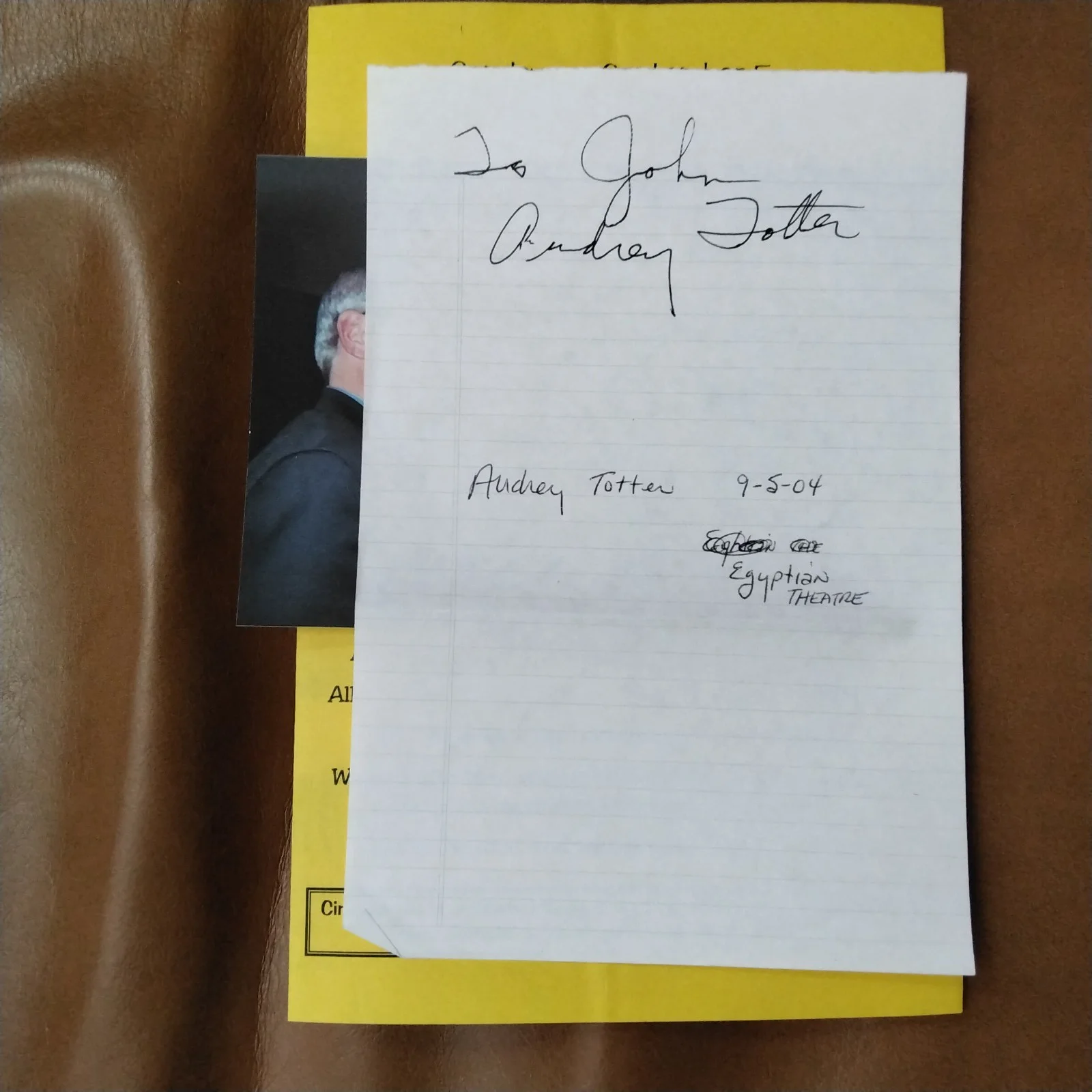 Audrey Totter SIGNED 2004 Paper 50s Movie Actress Film Noir Femme Fatal Tension, изображение 4