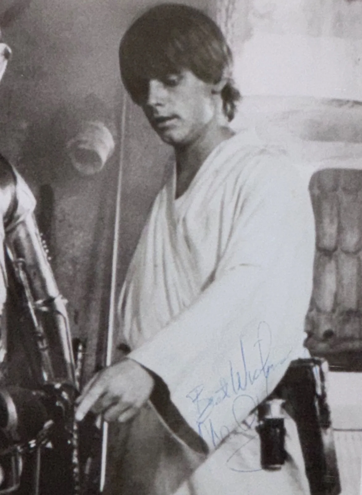 Signed STAR WARS Mark Hamill + Anthony Daniels Photo Luke & C-3PO Auto 8x10 PSA, image 3