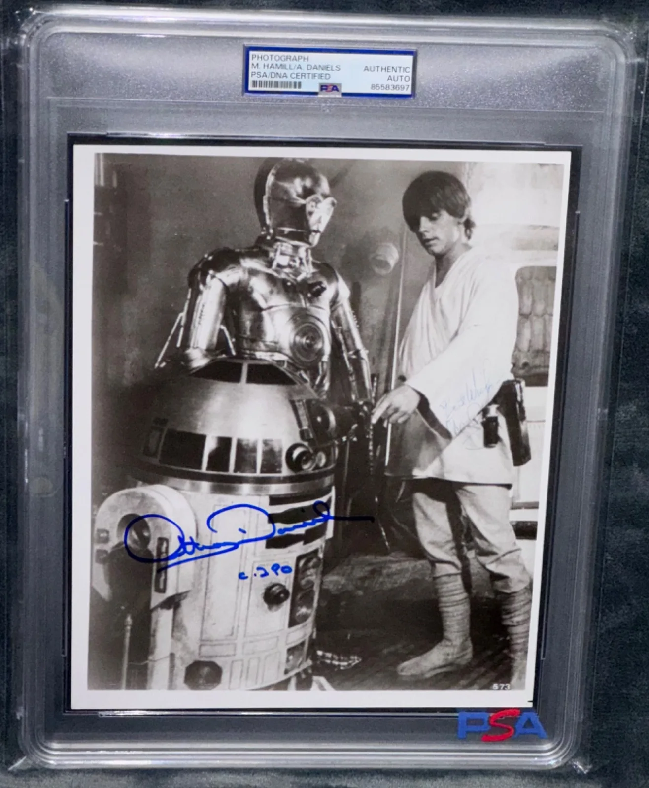 Signed STAR WARS Mark Hamill + Anthony Daniels Photo Luke & C-3PO Auto 8x10 PSA, image 5